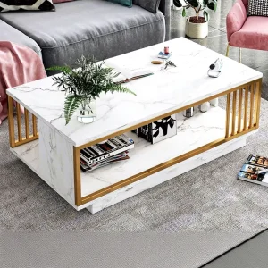 Minimalist Fashion High quality Modern Simple Unique Design Durable Eco Friendly Apartment Furniture Coffee Table 2 Tier Space