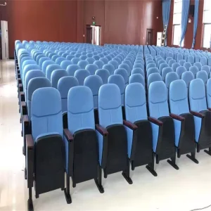 Minimalist Foldable Auditorium Chair Customizable Colors Meeting Room Cinema Chair with Armrests