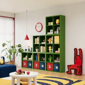 Minimalist Green Metal TV Cabinet for Small Living Room Apartment