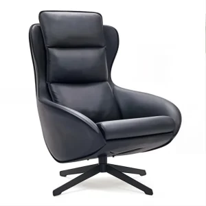 Minimalist High-Back Swivel Leather Lounge Chair Ergonomic Office Chair Suitable for Home Offices and Workplaces