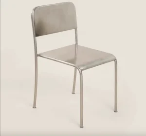 Minimalist Industrial Style Stainless Steel Dining Chair with Backrest High end Resistant Outdoor Wedding Chair