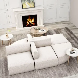 Minimalist Light Luxury Compact Compressed Sofa Set Sectional Modular Living Room Couch Vacuum for Hotels Halls Villas Malls