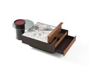 Minimalist Light Luxury Microcrystalline Stone Coffee Table Combination Living Room Creative Metal Lacquer Square Coffee Table