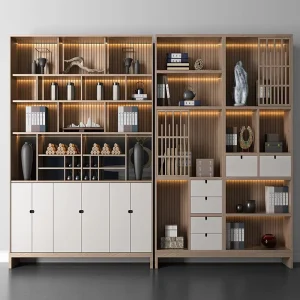 Minimalist Modern Eco-friendly Wood Bookshelf Desk with Storage Multifunctional Home Furniture for Hospital School & Hotel Use