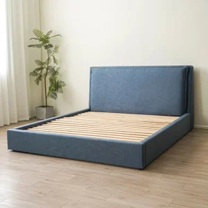 Minimalist Modern Oak Solid Wood Panel Soft Bed Frame Customizable Sizes Multi-functional Platform Bed for Master