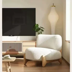 Minimalist Modern Reclining Chair or Low Stool Soft Casual and Comfortable for Restaurants Hotels Villas