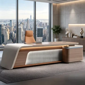 Minimalist Modular L Shaped Luxury Executive Office Desk and Office Table Modern Design Wooden Office Furniture