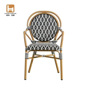 Minimalist Nordic Designer Ergonomic Hotel Upholstery Metal Gold Rattan Modern Dining Room Chairs With Armrest