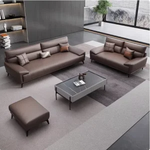 Minimalist PU Leather Modular Sofa Set for Hotel Apartment Office Building and School