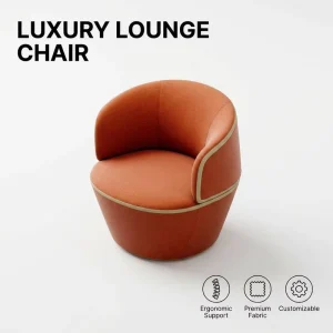 Minimalist Round Back Bucket Shape High Resilience Sponge Padded Office Reception Waiting Room Sofa Lounge Sofa