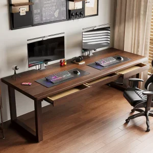 Minimalist Style Simple Design Solid Wood Office Desk with Drawer Work Table for Reading Writing Office Use