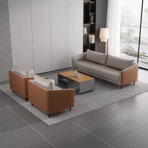 Minimalist Style Sofa Suitable for Office Business Receptions a Three-seater Sofa for Lounge Areas and Meetings