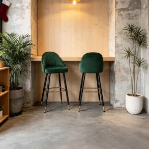 Minimalist Style Upholstered Bar Stools | Bar & Cafe Furniture Stools | Professional Factory Custom Tables & Chairs