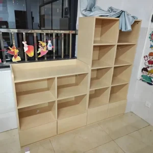 Minimalist Stylish Contemporary Eco Friendly Wood School Library Bookcase Multi functional Space Saving Extra Large Storage