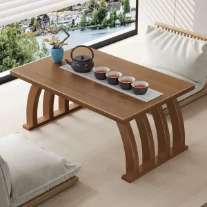 Minimalist Tea Table Tatami Low Table Zen Style Window Seat Table for Balcony Living Room Home Tea Drinking Use