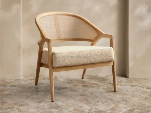 Minimalist Weather Resistant Teak Wood Single Sofa Chair Outdoor Leisure Armchair for Hotel Resort