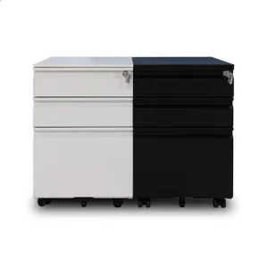 Mobile 3 Drawer High Quality Cold Rolled Steel File Cabinet with Movable Drawers for Office Home Office Gym & School Use