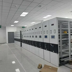 Mobile Archive Shelving System High Density Compact Storage Rack for Document File Storage in Archive Room