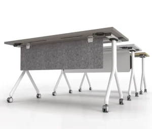 Mobile Flip Top Training Table Privacy Screen Easy to Store with Wheels Folding Portable Tables