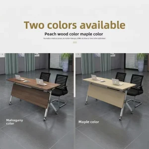 Mobile Foldable Modern Minimalist Training Table U shaped Design PVC Material Long Combination Conference Desk Removable Office
