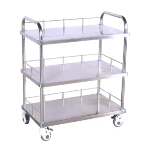 Mobile Medical Stainless Steel Trolley Hospital Use Patient Care Cart Mobile Medical Cart