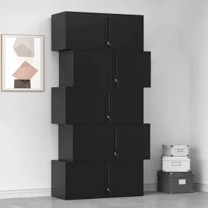 Mobile Metal Filing Cabinet Multi Layer Steel Filing Cabinet with Lock Thickened Metal Storage Cabinet for Office School Factory