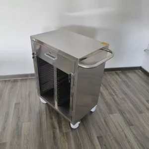 Mobile Modern Stainless Steel Medical Record Trolley Hospital Patient File Cart Chart Holder Lockable Drawer 50 Drawers Clinic