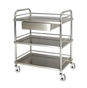 Mobile Stainless Steel Nurse Treatment Clinic Trolley for Patients Hospital Furniture with Wheels Metal Material