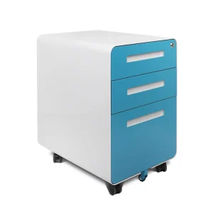 Mobile Steel File Cabinet Modern Adjustable Three Drawers for Living Room Storage Solution and Office Organization Use