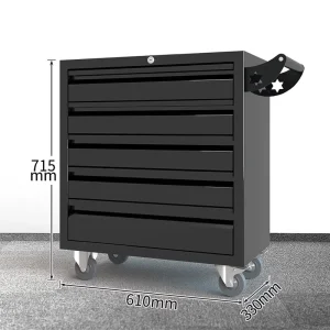 Mobile Tool Cart with 5 Drawers in the Garage for Tool Management in Car Shops Hardware Furniture in Car Service Stations