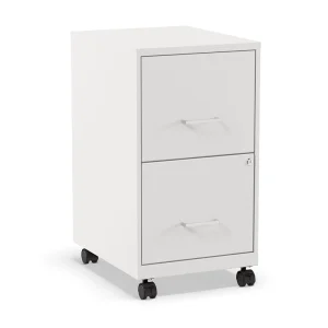 Mobile and Secure 2 Drawer Modern Metal Vertical File Storage Letter Size Lockable for Home Office Use