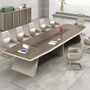 Model 816 Conference Table Chair Combination Long Table Simple Modern Light Luxury Feel Baked Paint Finish
