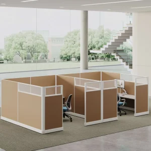 Modern 1 10 Person Office Cubicle Partition ODM OEM Modular Desk System Extendable Wooden Office Furniture with Panel Style