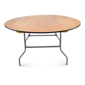 Modern 10 People 5ft Dining Banquet Events Dia150cm Party Restaurant Wedding Vinyl Edging Wooden 60inch Round Plywood Table