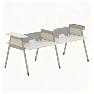 Modern 2 4 6 Person Office Workstation Desk with Side Privacy Panels Open Plan Staff Table Commercial Office Furniture