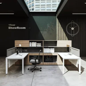 Modern 2 6 Person Modular Cubicle Office Workstation Standard Sizes Panel Wood Style Worktable Desk Commercial Use 5 Year