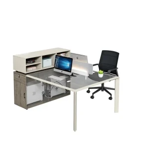 Modern 2 6 Person Workstation Desk Ergonomic Office Furniture Computer Table Cubicles with Storage Cabinet