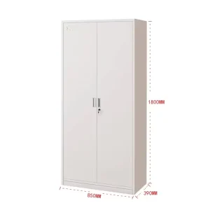Modern 2 Door Metal Fireproof File Cabinet with Lock and Adjustable Shelves for Office Home Office Workshop