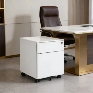 Modern 2 Drawer Anti tip Side Opening Movable Pedestal Steel Desk Filing Cabinet Eco Friendly Bedroom Wardrobe Office Home