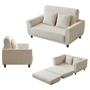 Modern 2 Seater Sectional Fabric Sofa Multi Purpose Home Furniture for Living Room or Mall Elegant Style