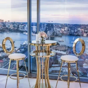 Modern 201 Stainless Steel Bar Stool Counter Height Bar Chair for Bar Pub Cafe Restaurant Hotel Lounge