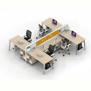 Modern 25mm Aluminum Partition Office Desk Staff Cubicle 6 Seater Workstation Computer Desk Easy Assembly