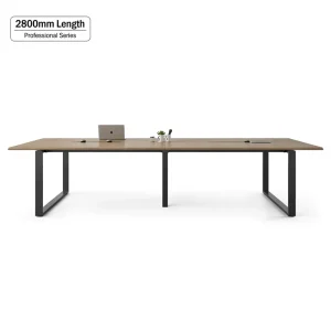 Modern 2800mm Business Meeting Table Minimalist 8 12 Seater Customizable in Various Colors