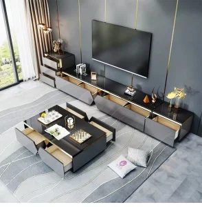 Modern 3 25 Days Fashion Extendable Wooden Design Glass Coffee Table for Living Room Dining and Bedroom Hotel Quality