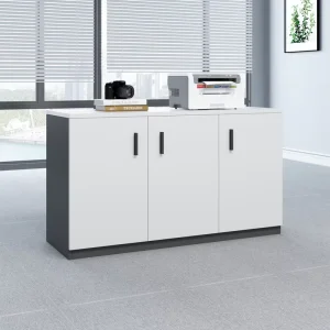 Modern 3 Drawer Filing Cabinet MDF Library Bookshelf with White Board & Magnet Safe Box for School & Hotel