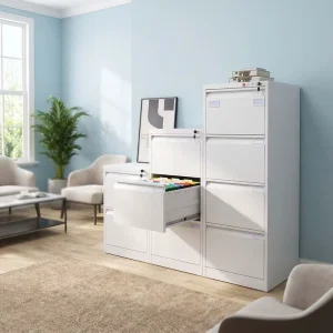Modern 3 Drawer Metal Filing Cabinet for Home Office Commercial Grade Knock-down Structure
