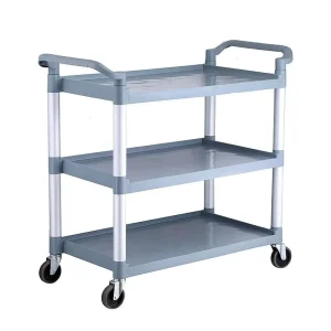 Modern 3-Layer Food Serving Trolley Plastic Restaurant Hotel Kitchen