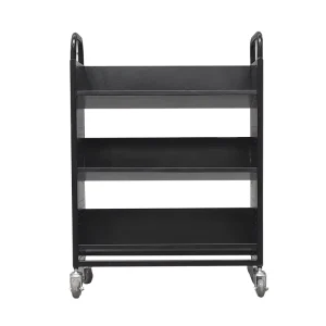 Modern 3 Layer Steel Folding Library Mobile Book Shelf Ladder Silent BL-03 for Commercial Use School Hotel Hospital