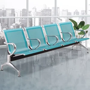 Modern 3 Seater Public Waiting Chair Office Salon School Metal Bench Wait Area Seat Reception Seating