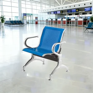 Modern 3 Seater Stainless Steel Airport Waiting Chair USB Charging for Public Terminal School Hotel Lounge Areas
